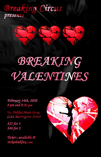 14 valentine's day ideas in danville, south boston, halifax, and Breaking Valentines Tickets | Halifax Music Co-operative | Halifax, NS